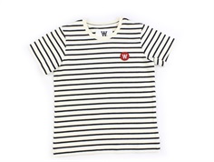 Wood Wood off-white/black striped t-shirt Ola